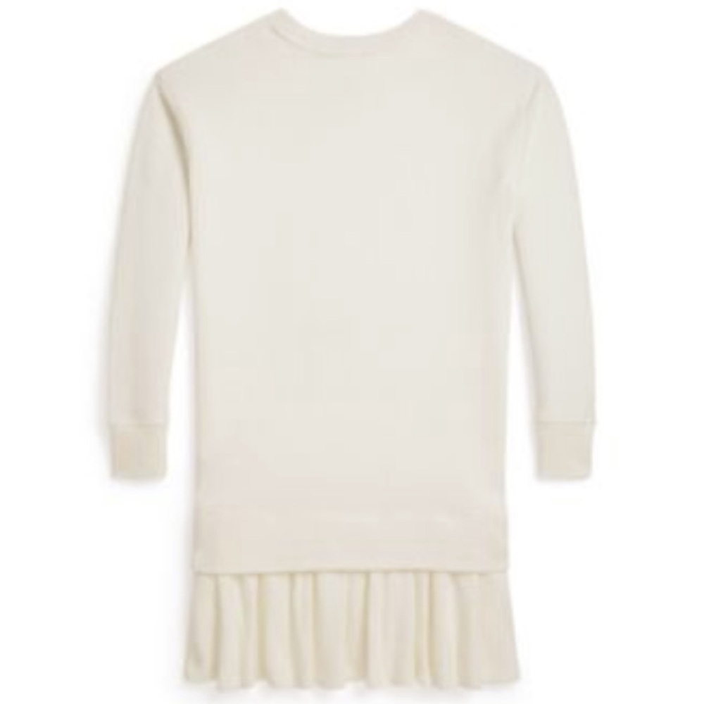 POLE RALPH LAUREN sweatshirt dress Cream/tan long sleeves Size 8-10 girls